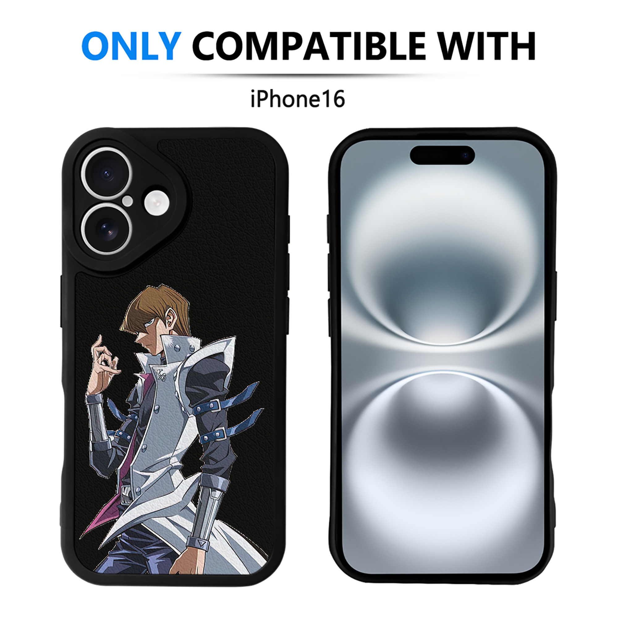 遊☆戯☆王 Yu-Gi-Oh! 【iPhone 16シリーズ対応】シリコンスマホケース（レザー調） 材質：シリコン